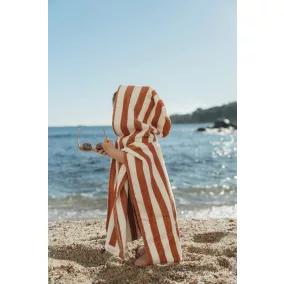 Little Dutch fürdőponcsó Ocean World Brown Stripe