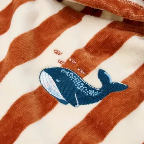 Little Dutch fürdőponcsó Ocean World Brown Stripe