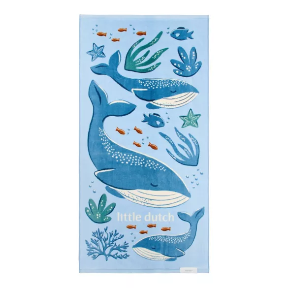 Little Dutch strandtörölköző Ocean World Blue - 60cm X 120cm