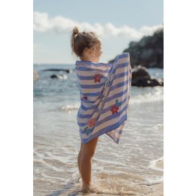   Little Dutch strandtörölköző Dreamy Purple Stripe - 60cm X 120cm