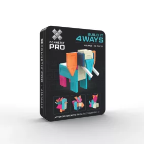   Connetix PRO Build It 4 Ways Állatok mágneses építőjáték - 30 db