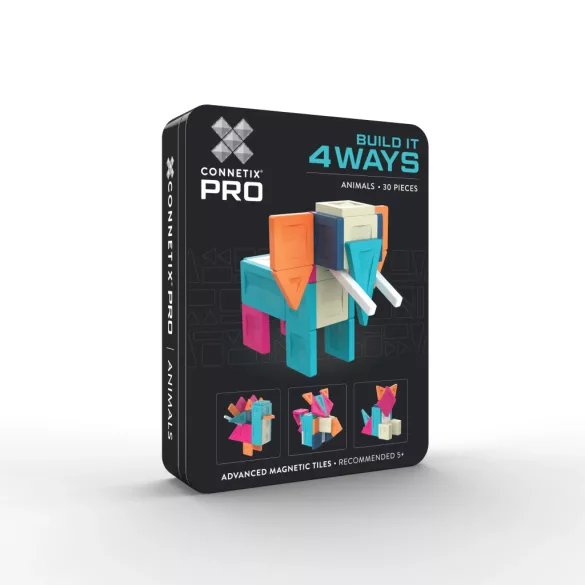 Connetix PRO Build It 4 Ways Állatok mágneses építőjáték - 30 db