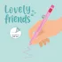 Legami zselés toll - cicás - rózsaszín tintával - Lovely Friends