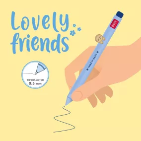  Legami zselés toll - lajhár figurával - kék tintával - Lovely Friends