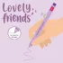 Legami zselés toll - nyuszi figurával - lila tintával - Lovely Friends