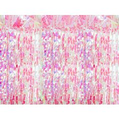 Rózsaszín Irizáló Party Függöny 100x200 cm