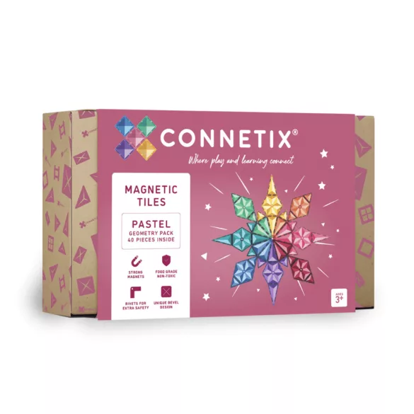 CONNETIX Pasztell geometriai csomag - 40 db