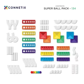 CONNETIX Szuper XXL golyópálya - 134 db
