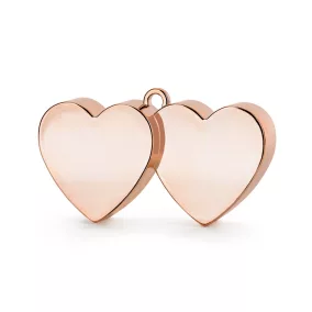 Szívecskés lufisúly - rose gold