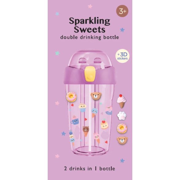 Petit Monkey Kulacs 3 db matricákkal - Sparkling sweets