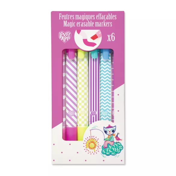 Djeco Mágikus filctolkészlet - 6 db radírozható filctoll