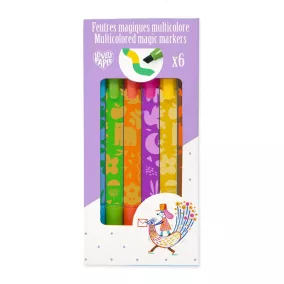 Djeco Mágikus filctolkészlet - 6 db színváltó filctoll
