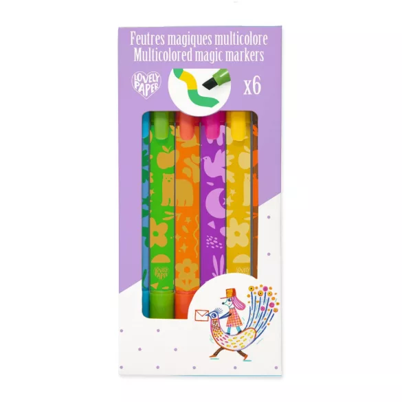 Djeco Mágikus filctolkészlet - 6 db színváltó filctoll