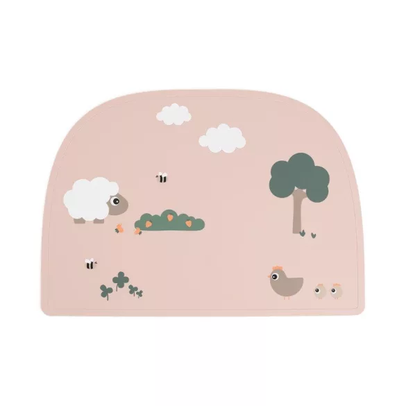 Done by Deer Szilikon tányéralátét - Tiny Farm - púder