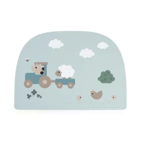Done by Deer Szilikon tányéralátét - Tiny Farm - kék