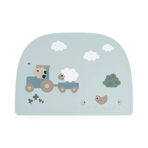 Done by Deer Szilikon tányéralátét - Tiny Farm - kék