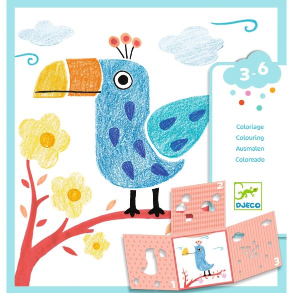 Rajzsablonok - Leporelos - Djeco 4 db-os kreatív rajzkészlet