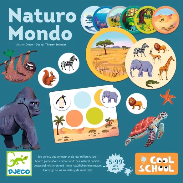 Djeco Állatok és élőhelyeik - Naturo Mondo - párosító társasjáték