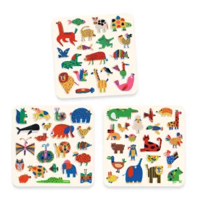   Djeco Matricák - Állatkák mindenhol! 60 filcmatrica - Animals everywhere!