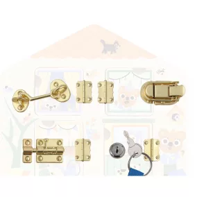   Ügyesítő játék - Bezáró-kinyitó - Cabanalock - Djeco fa készségfejlesztő játék