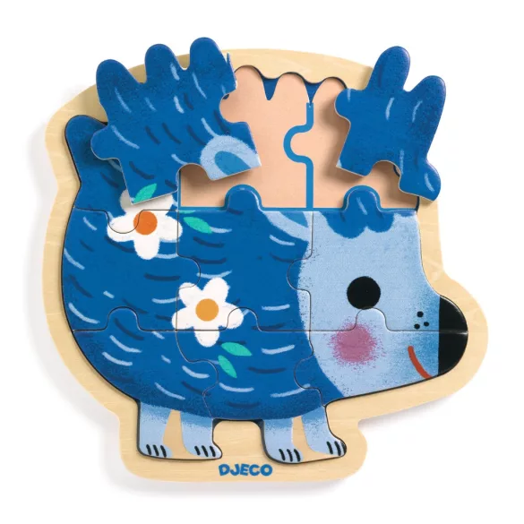 Djeco Fa puzzle - Süni 9 db-os - Puzzlo Kipic