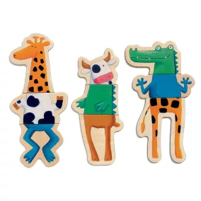   Djeco Mágneses képkirakó - Vicces állatok - Crazy animals