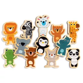 Djeco Mágneses képkirakó - Dzsungel állatok