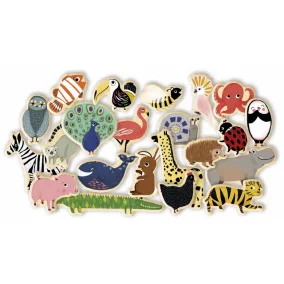 Djeco Mágneses kirakó - Vonzó állatfigurák - Magnimo