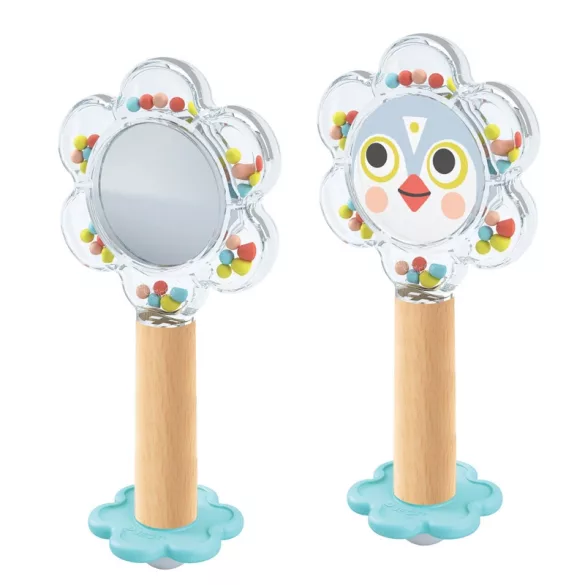 Djeco BabyFlower Bébicsörgő tükörrel