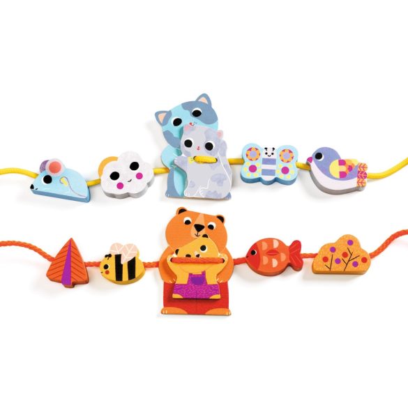 FilaMum Fűzős játék - Djeco bébijáték fából