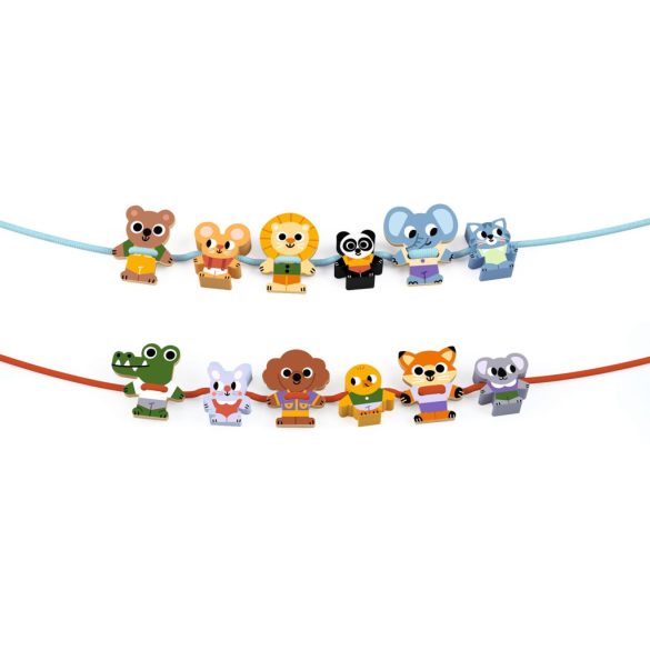 FilaFriends Fűzős játék - Djeco bébijáték fából