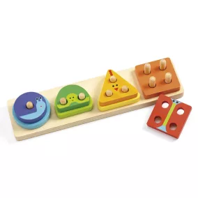   Djeco Formaillesztő, formaberakó - Számos alapozó - 1234Basic