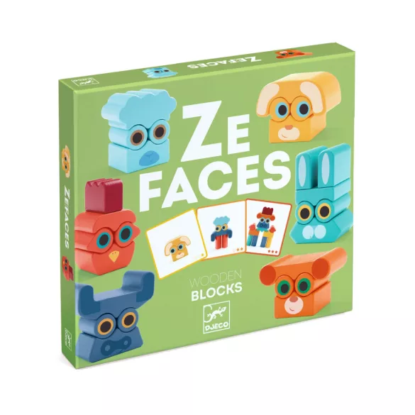 Djeco Építőjáték - Arc-balansz - Ze Faces