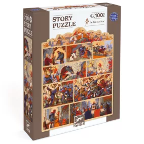   Djeco Mese puzzle - Artúr király 100 db-os - The King Arthur