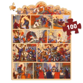   Djeco Mese puzzle - Artúr király 100 db-os - The King Arthur
