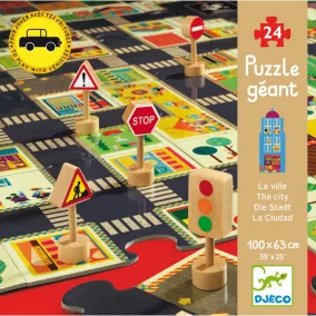 Djeco Óriás padló puzzle - A város - The city