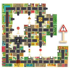 Djeco Óriás padló puzzle - A város - The city