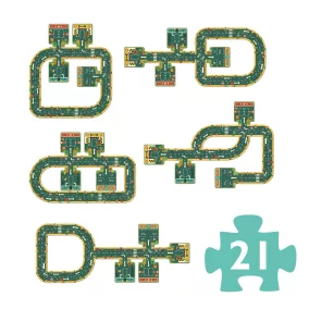   Djeco Óriás padló puzzle - Utak, irányok, 21 db-os - Roads