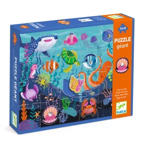 Djeco Óriás puzzle - Tengerlakók, 24+8 db-os