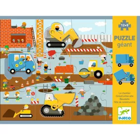   Djeco Óriás puzzle - Építkezés, 12+5 db-os - Construction site