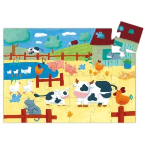   Djeco Formadobozos puzzle - Bocik és tehenek - 24 db-os készlet