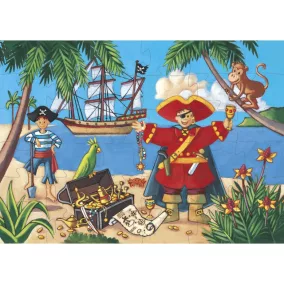   Djeco Formadobozos puzzle - Kalózok kincse - 36 db-os készlet