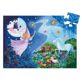   Djeco Formadobozos puzzle - Tündér és az egyszarvú, 36 db-os - The fairy and the unicorn