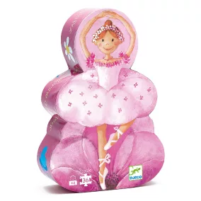   Djeco Formadobozos puzzle - Balerina virággal, 36 db-os - The ballerina with the flower