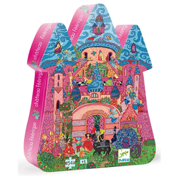 Djeco Formadobozos puzzle - Tündérek kastélya - 54 db-os készlet