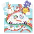 Djeco Formadobozos puzzle - Felhőjáró, 16 db-os - Cloud car