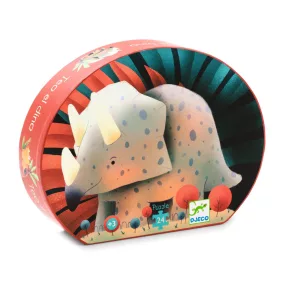   Djeco Formadobozos puzzle - Teo a kis dínó 24 db-os készlet