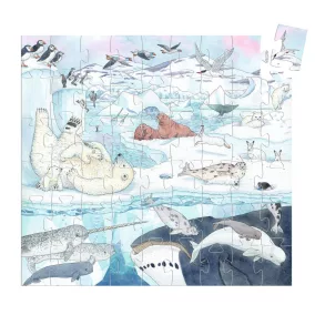  Djeco Formadobozos puzzle - Élet a sarkvidéken, 54 db-os - Polar softness