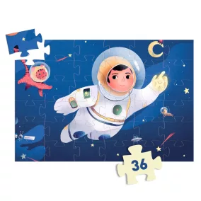   Djeco Formadobozos puzzle - Űrhajós a Holdon - 36 db-os készlet