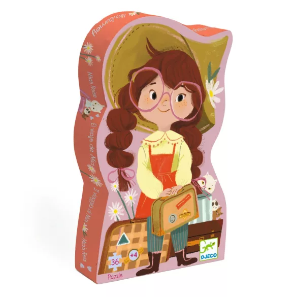 Djeco Formadobozos puzzle - Mia utazása, 36 db-os - Mia's Journey
